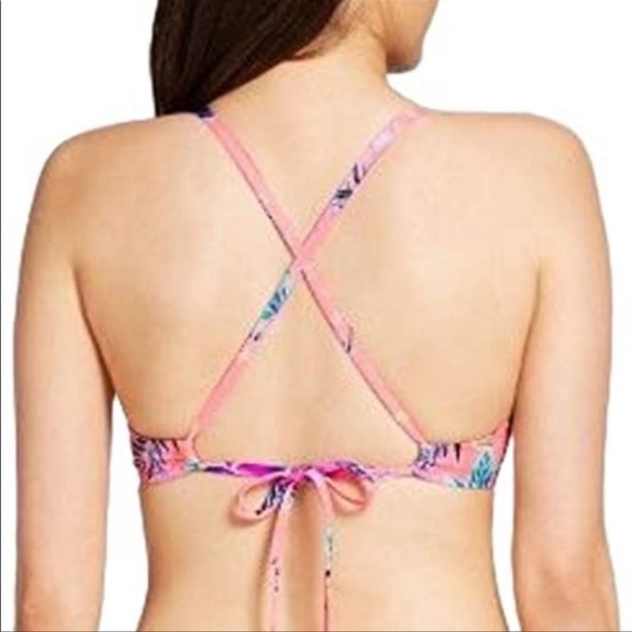 NWOT Shade & Shore Tropical Print Bikini Top - Picture 2 of 12